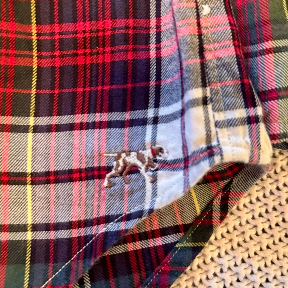 CREWCUTS J. Crew Boys Tartan Plaid Button Down Shirt Red White Black - Picture 6 of 9